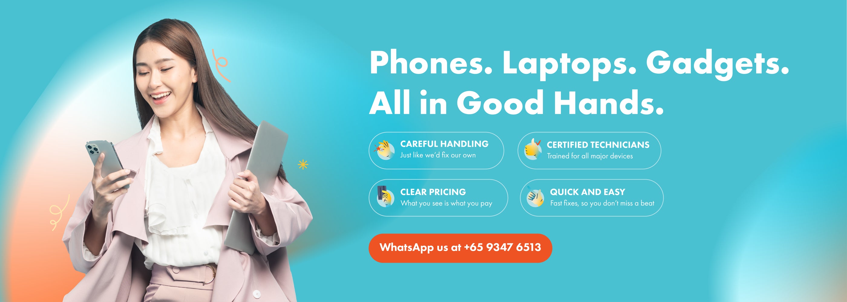 Mobile Life phone, laptop, and gadget repair banner