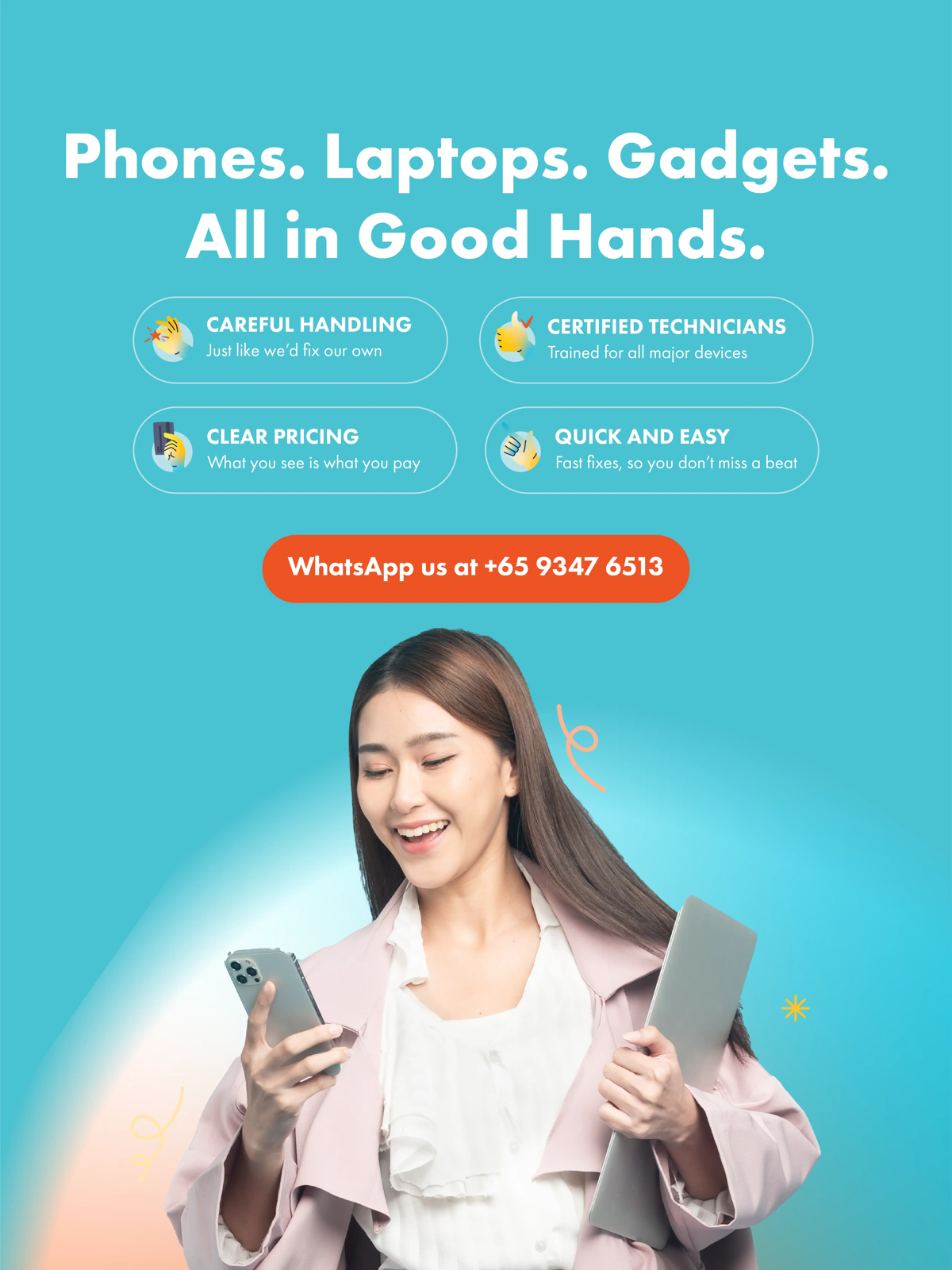 Mobile Life phone, laptop, and gadget repair banner